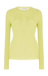 Browning Knit Sweater in Lime Adamite Cashmere Silk