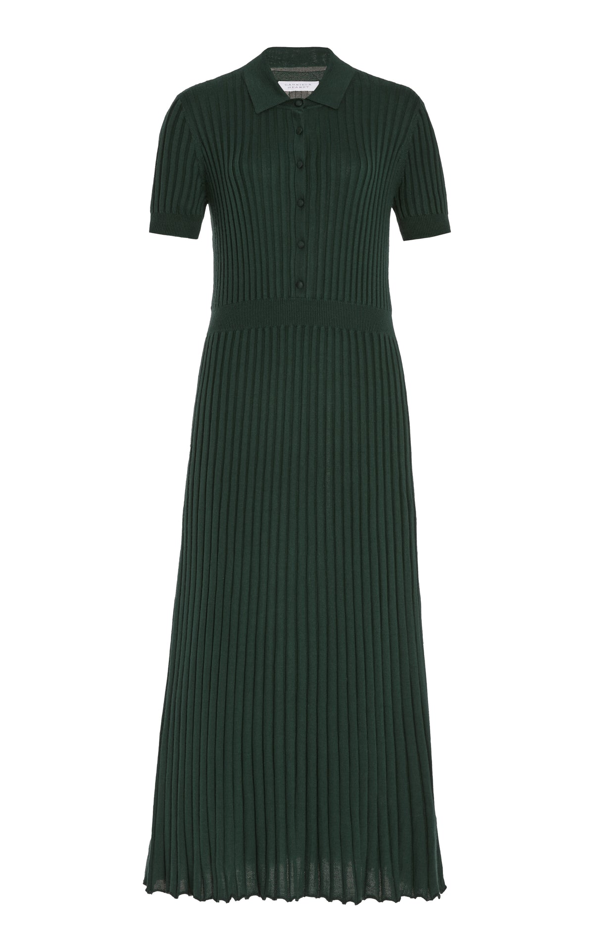 Amor Knit Midi Dress in English Green Cashmere Silk