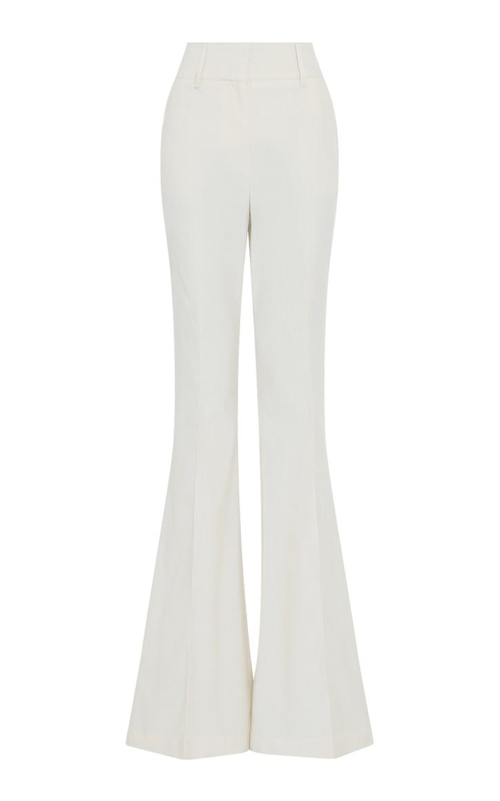 Ianthe Flare Pant in Ivory Sea Island Cotton Corduroy