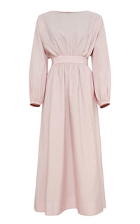 Ahmose Maxi Dress in Pale Blush Sea Island Cotton