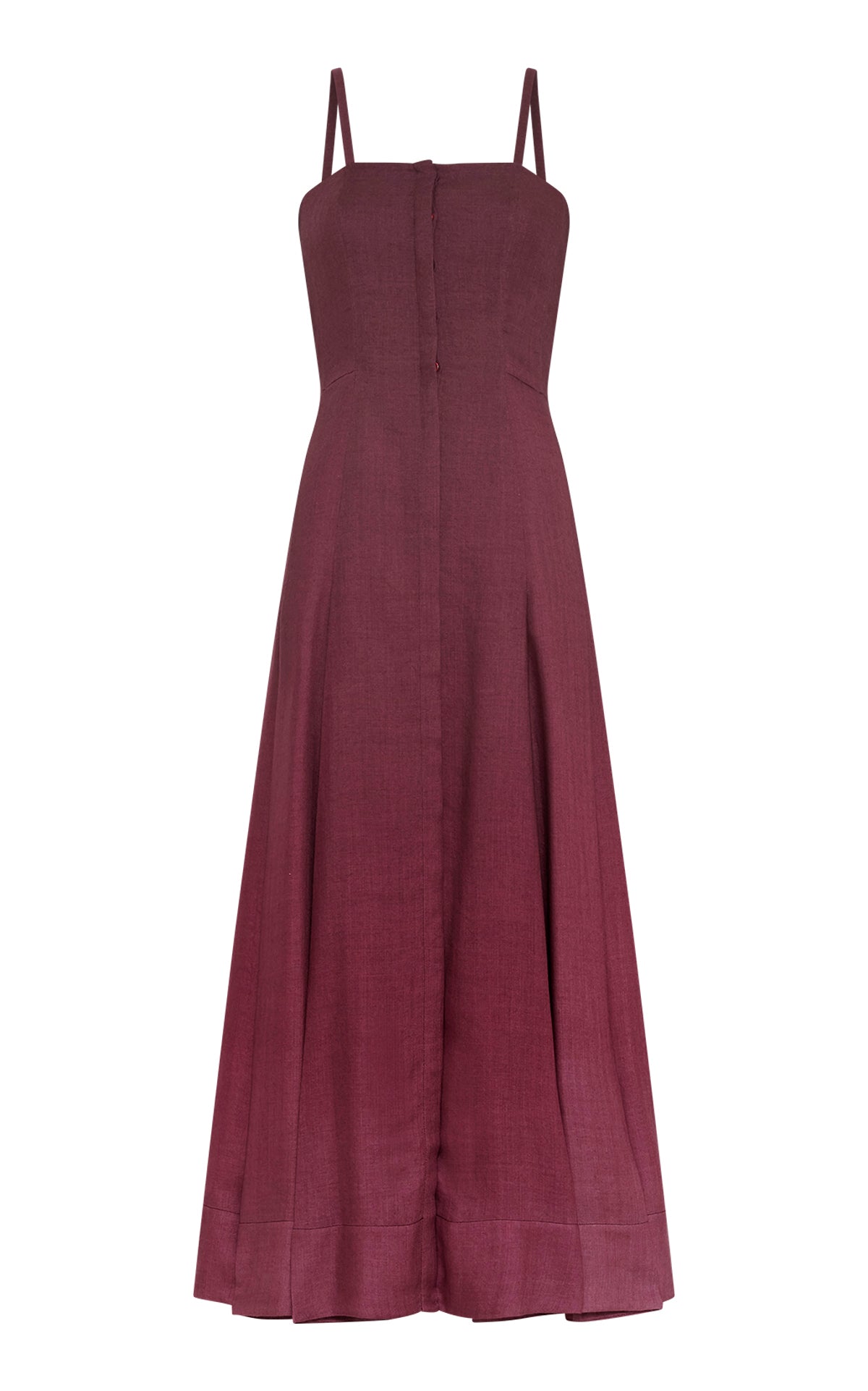 Magritte Maxi Dress in Bordeaux Cashmere Silk