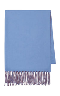 Hollis Fringe Scarf in Bordeaux & Sky Silk