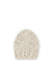 Staplehurst Knit Hat in Ivory Cashmere Boucle