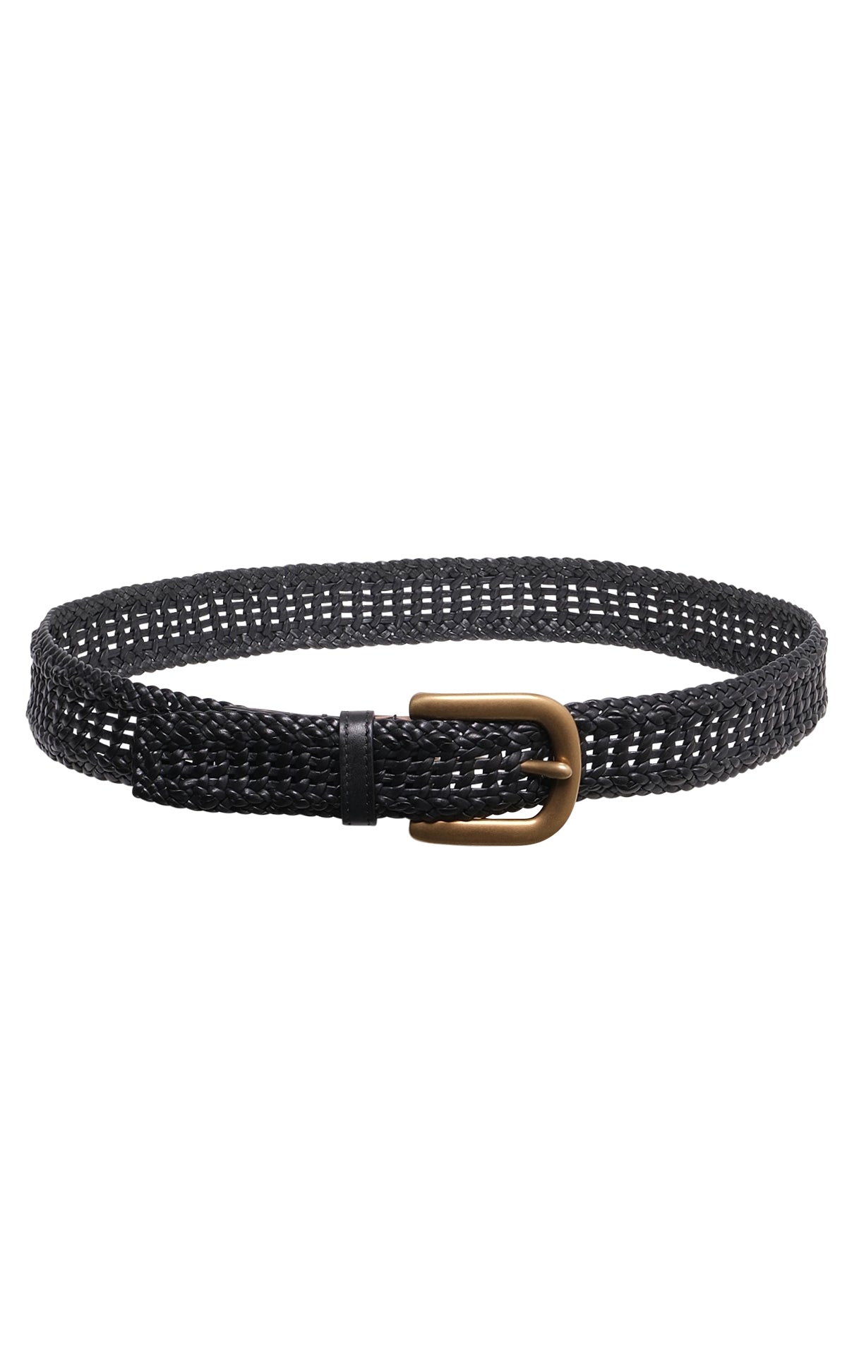 Sam Belt in Black Woven Leather