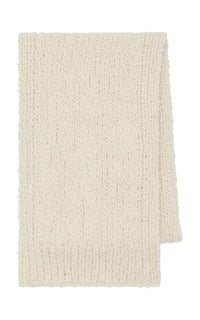 Acacias Knit Scarf in Ivory Cashmere Boucle