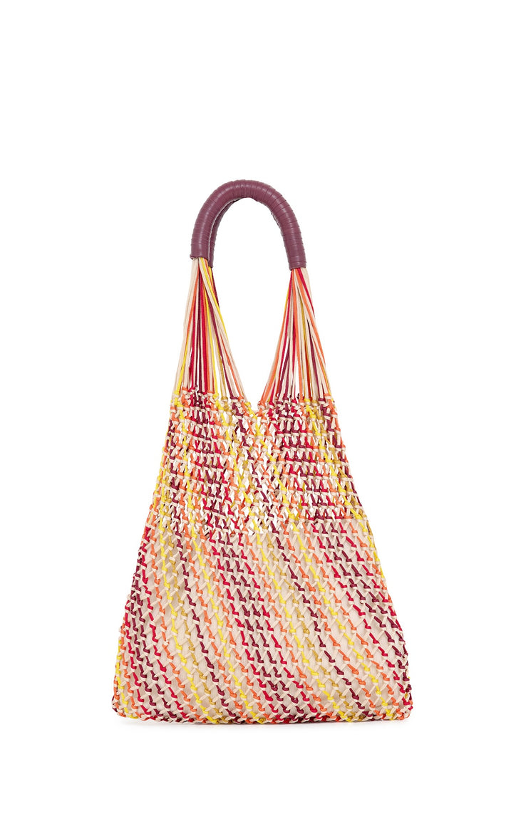 Hybris Macrame Hobo Bag in Multi Silk