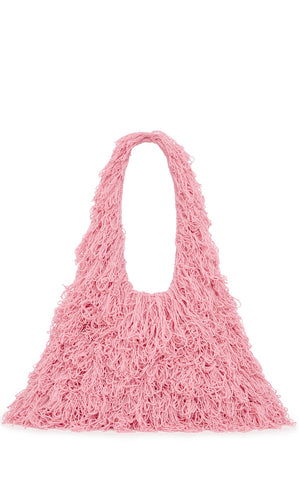 Celeus Knit Hobo Bag in Rosa Cashmere Silk