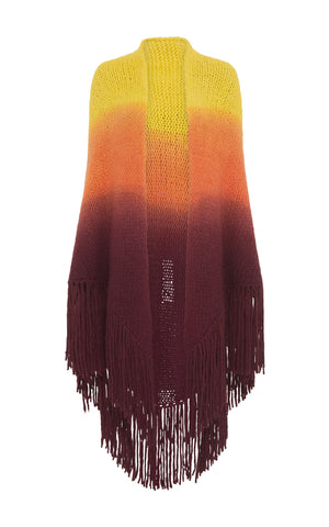 Lauren Knit Wrap in Dip Dye Sunrise Welfat Cashmere