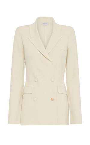 Bowen Knit Jacket in Ivory Wool