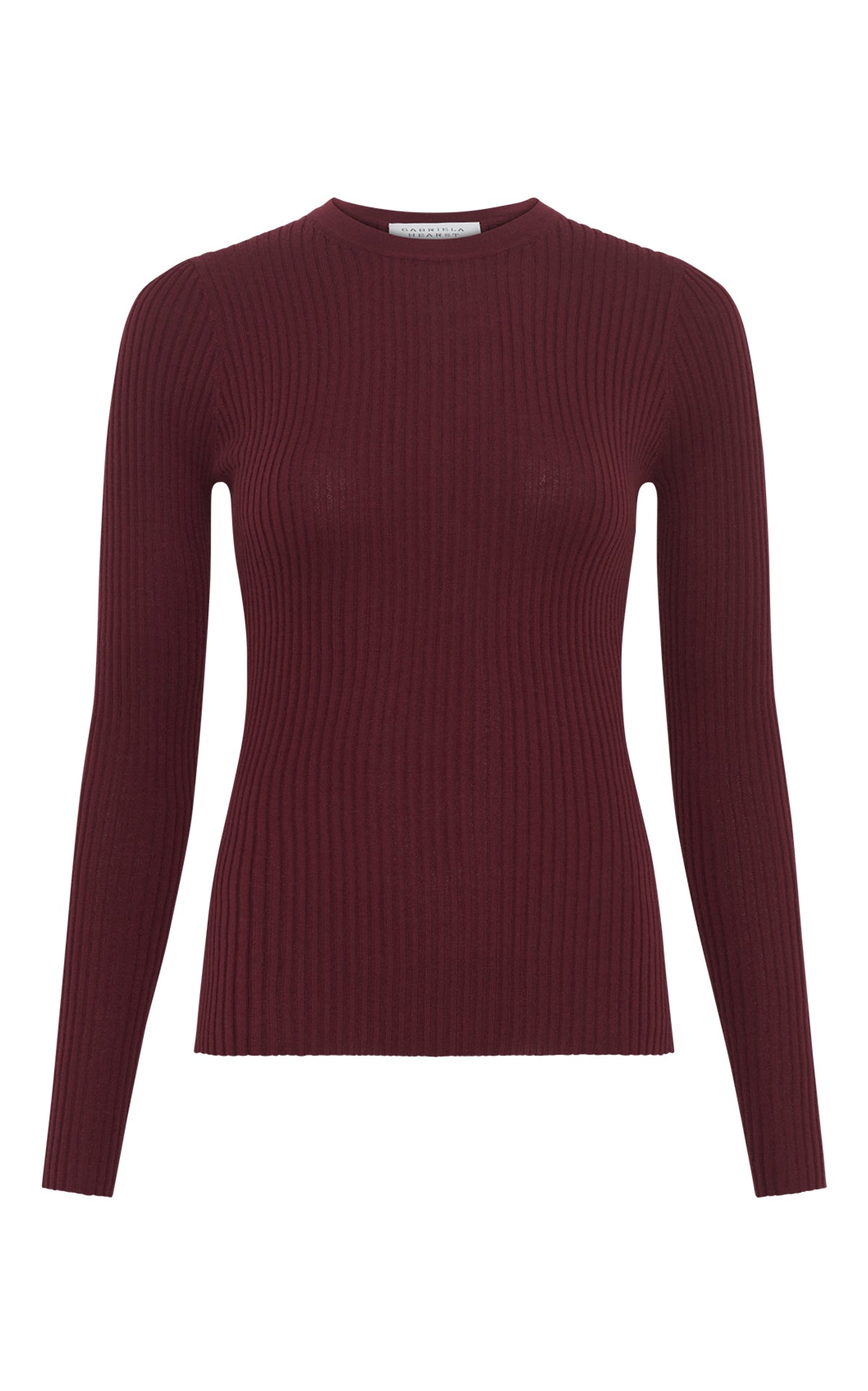 Browning Knit Sweater in Bordeaux Cashmere Silk