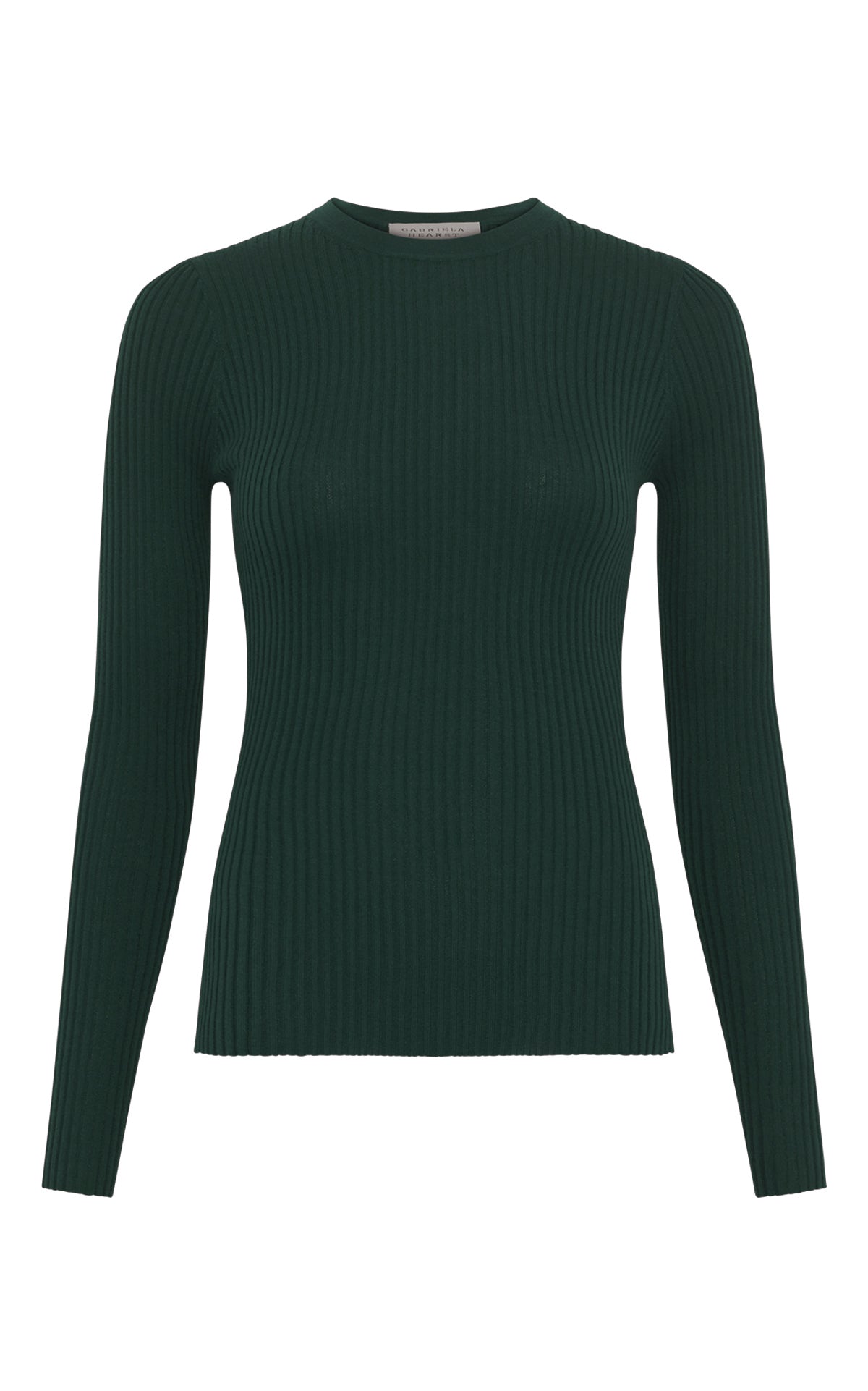 Browning Knit Sweater in English Green Cashmere Silk