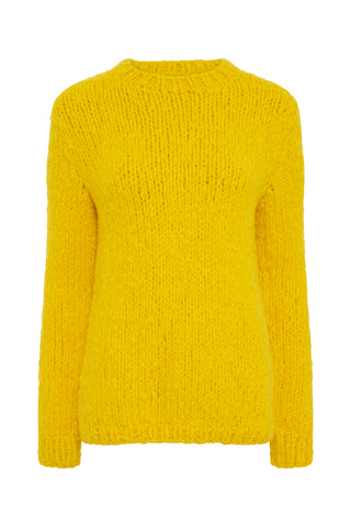 Lawrence Knit Sweater in Cadmium Yellow Welfat Cashmere