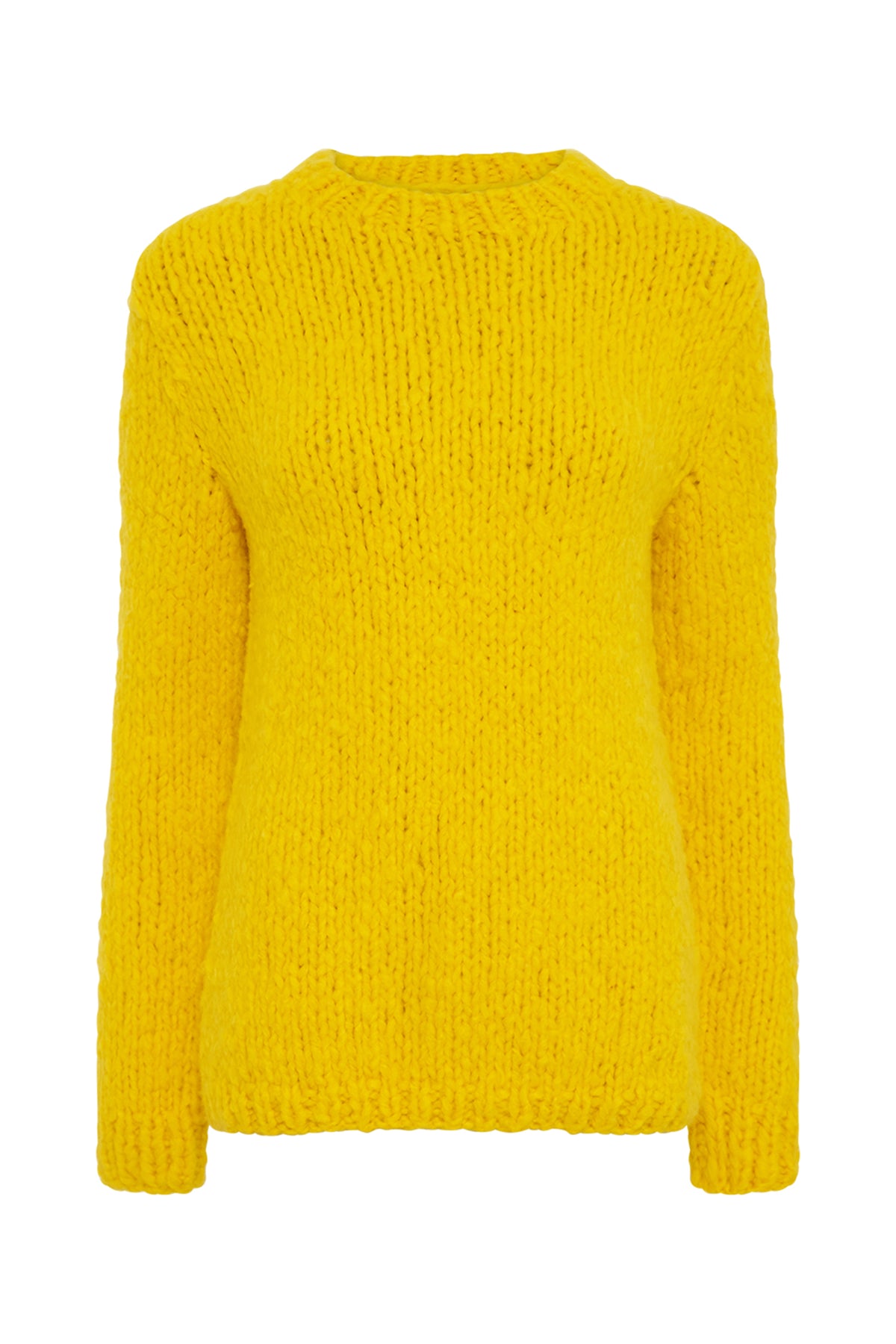 Lawrence Knit Sweater in Cadmium Yellow Welfat Cashmere