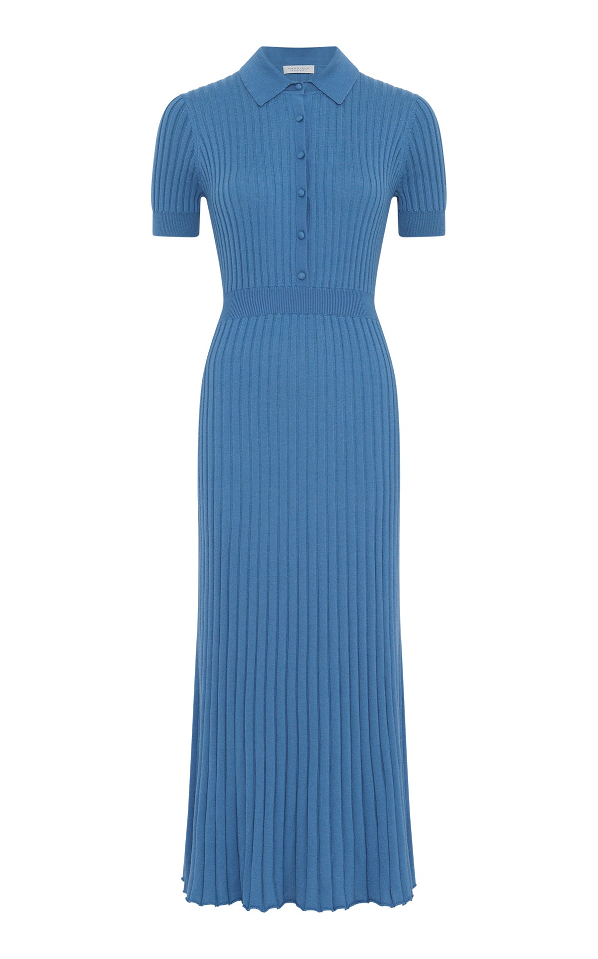 Amor Knit Midi Dress in Sky Cashmere Silk