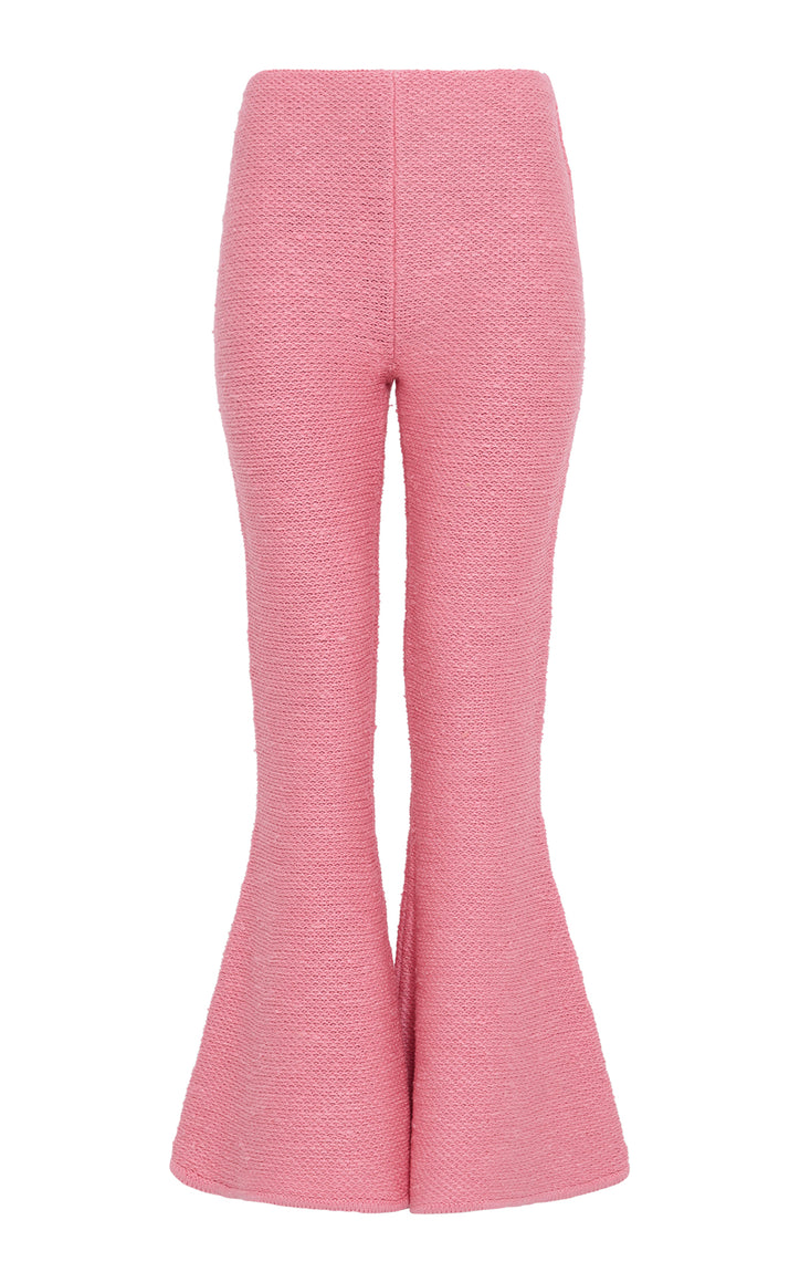 Karpo Flare Cropped Knit Pant in Rosa Cashmere Silk