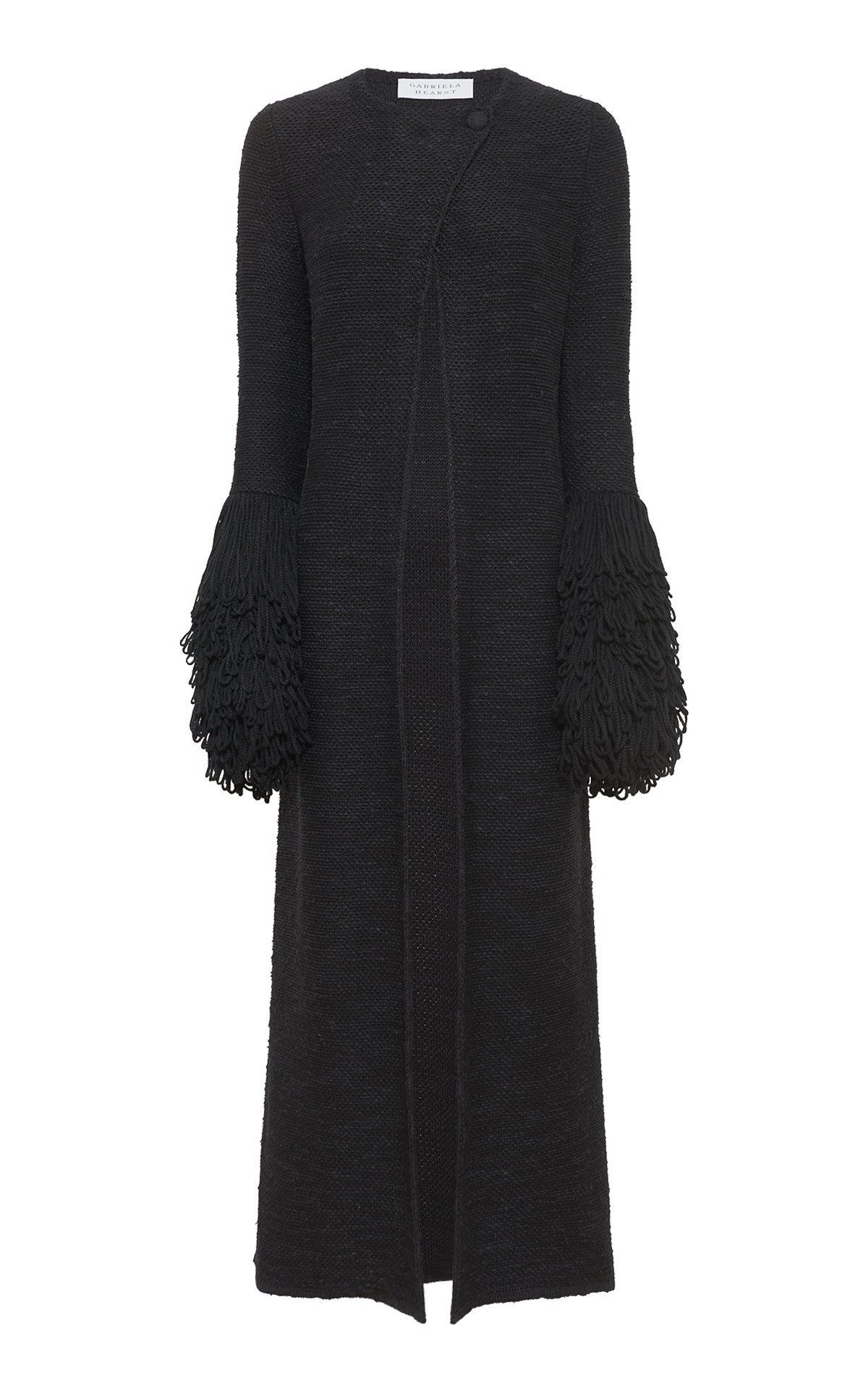 Elete Knit Coat in Black Cashmere Silk