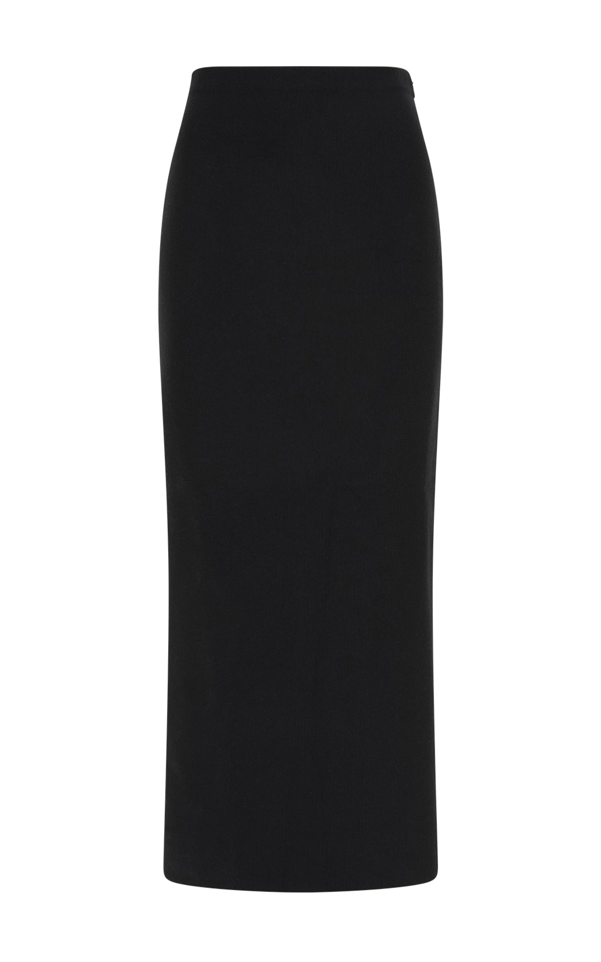 Circe Knit Maxi Skirt in Black Merino Wool Cashmere