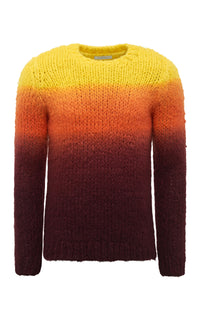 Pallas Knit Sweater in Dip Dye Sunrise Welfat Cashmere