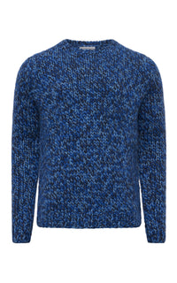 Poros Knit Sweater in Sky, Cobalt & Dark Navy Cashmere