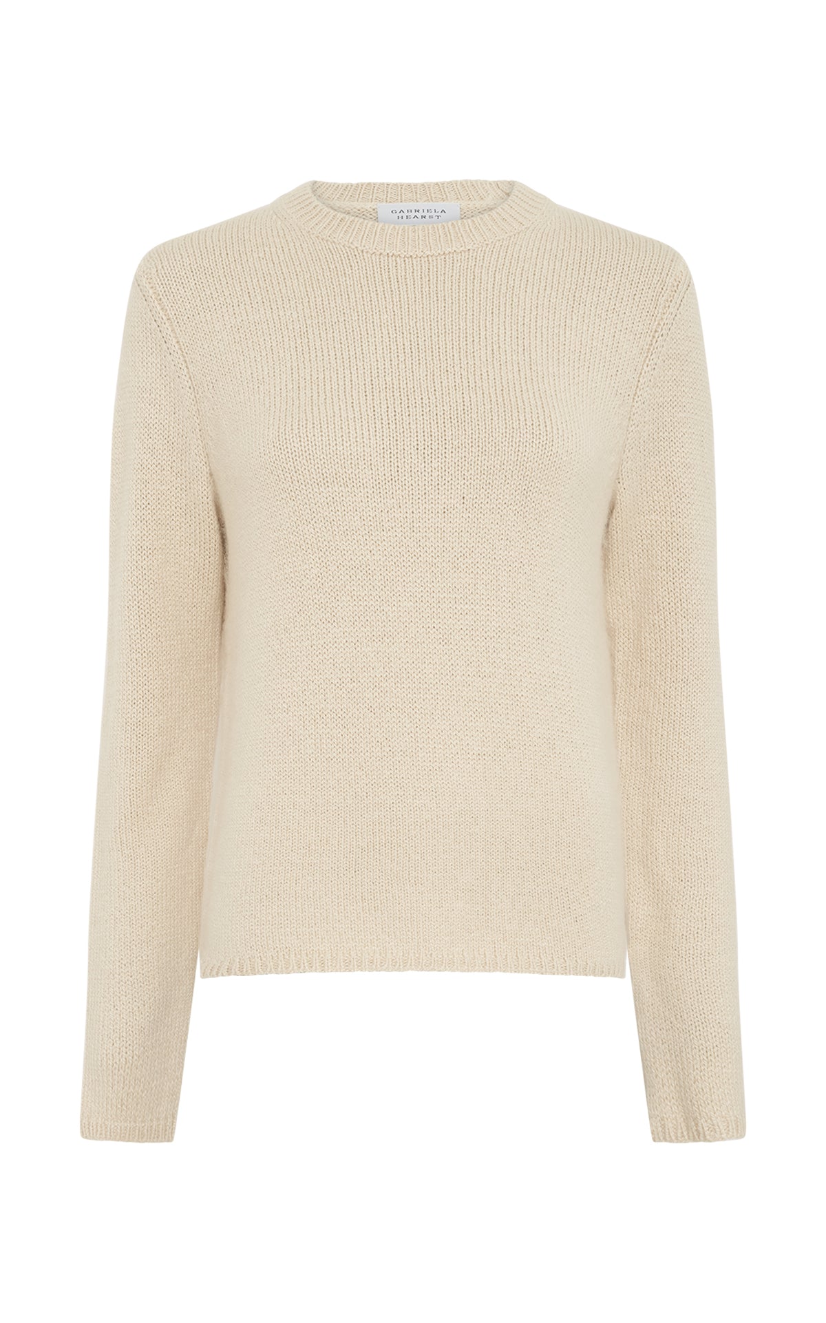 Titus Knit Sweater in Ivory Cashmere