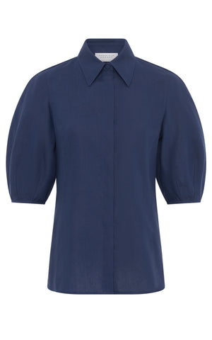 サンシ トップ（ブラックプリントシルク）