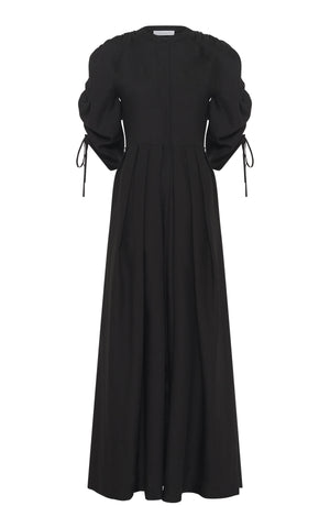 Linnea Dress in Black Linen