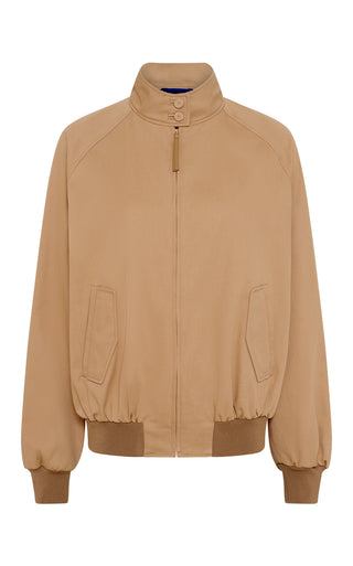 Camel Sea Island Cotton Wynne Jacket - Front View | Gabriela Hearst