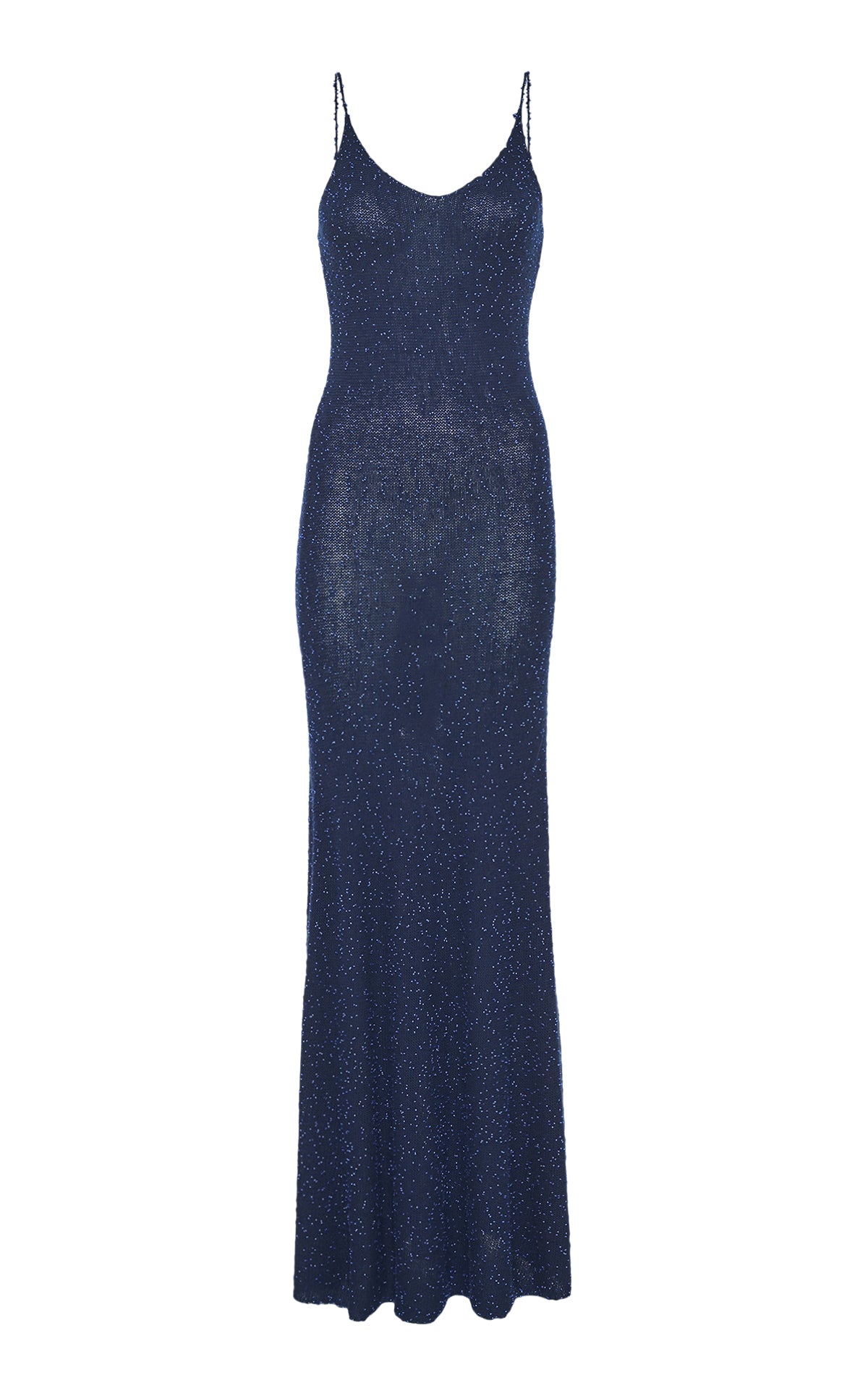Florian Knit Maxi Slip Dress in Electric Navy Beaded Cashmere Silk Gabriela Hearst Florian Knit Maxi Slip Dress in Electric Navy Beaded Cashmere Silk Gabriela Hearst