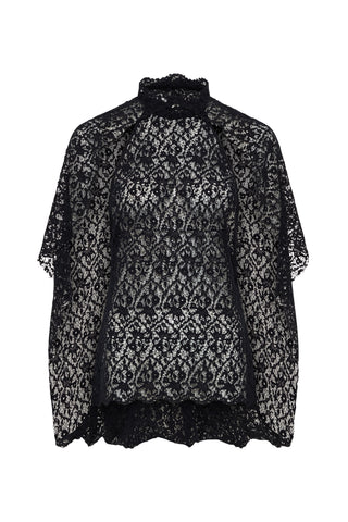 Catharine Cape Top in Dark Navy Sea Island Cotton