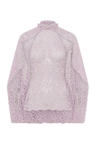 Catharine Cape Top in Lilac Sea Island Cotton