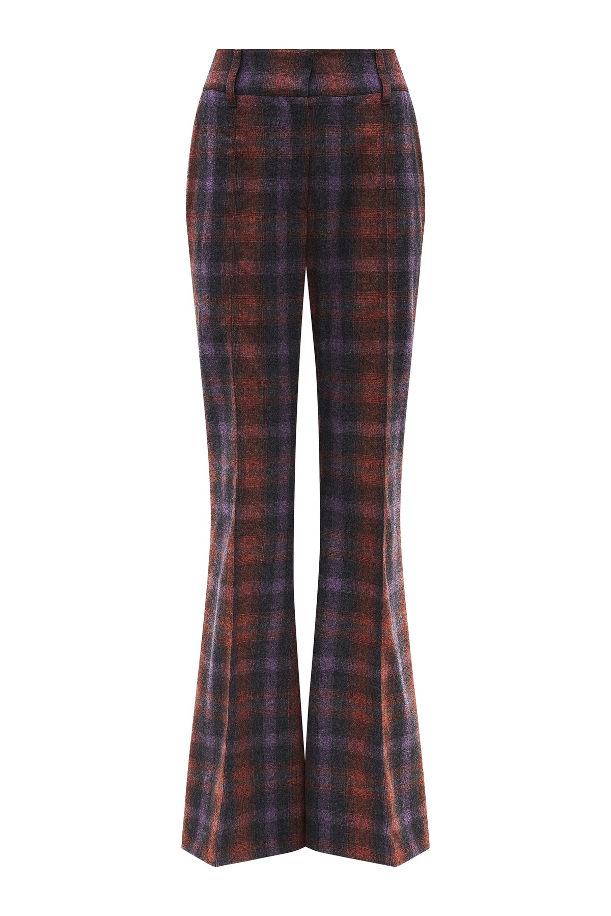 Rhein Pant in Tonic Orange Multi Wool Cashere Plaid