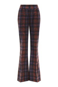Rhein Pant in Tonic Orange Multi Wool Cashere Plaid