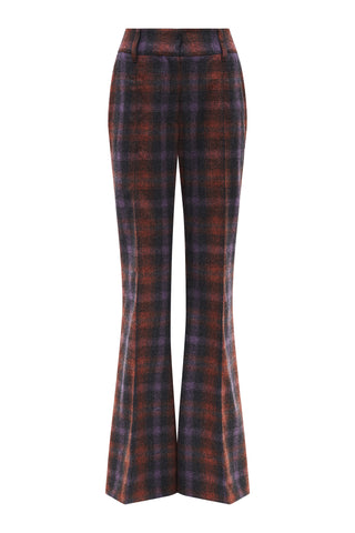Rhein Pant in Tonic Orange Multi Wool Cashere Plaid