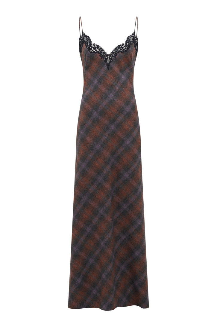 Nesta Dress in Tonic Orange Multi Wool Cashmere