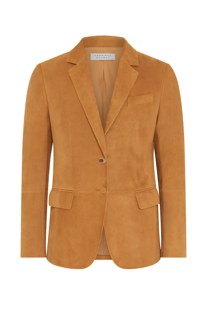 Ivy Blazer in Cashew Suede