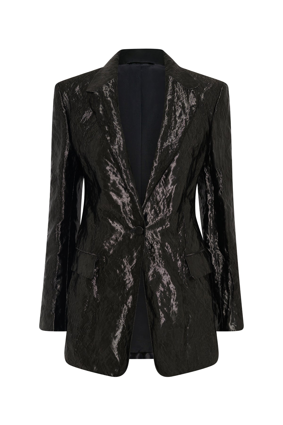 Orren Blazer in Slate Silk Metal