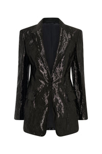 Orren Blazer in Slate Silk Metal