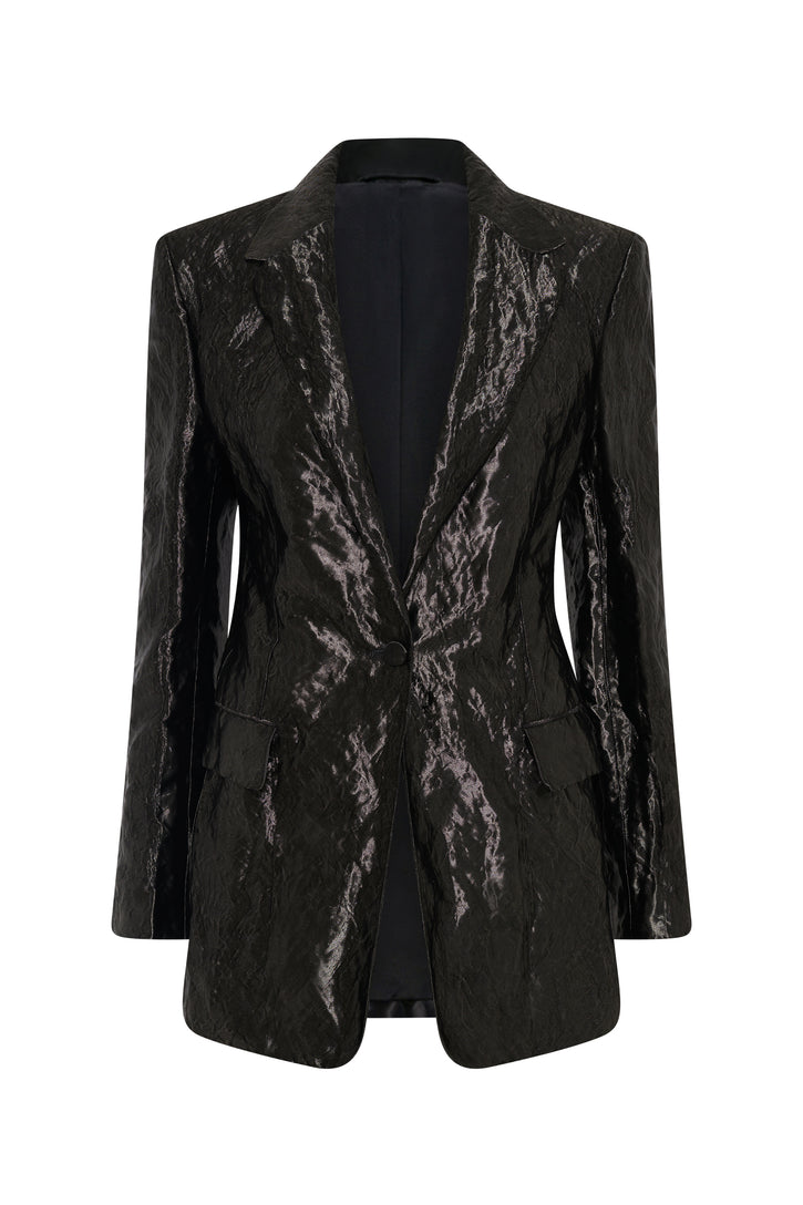 Orren Blazer in Slate Silk Metal