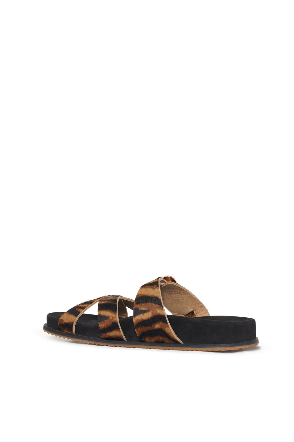Circe Flat in Zebra Calf Hair