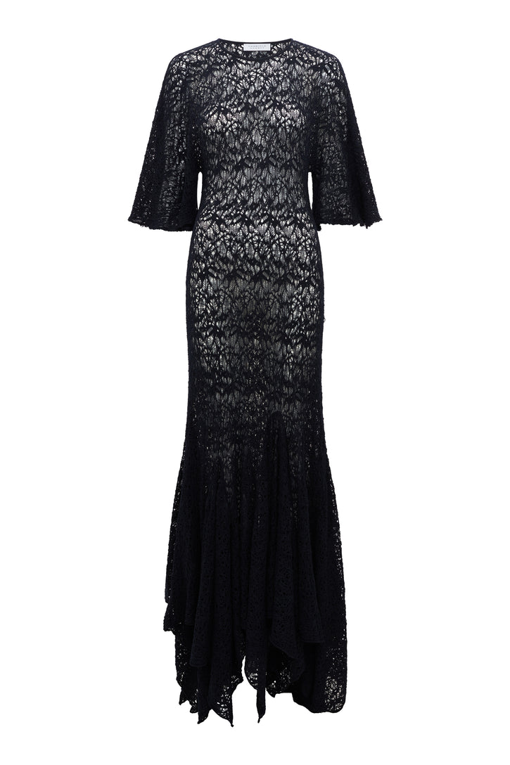 Trama Dress in Merino Wool Silk