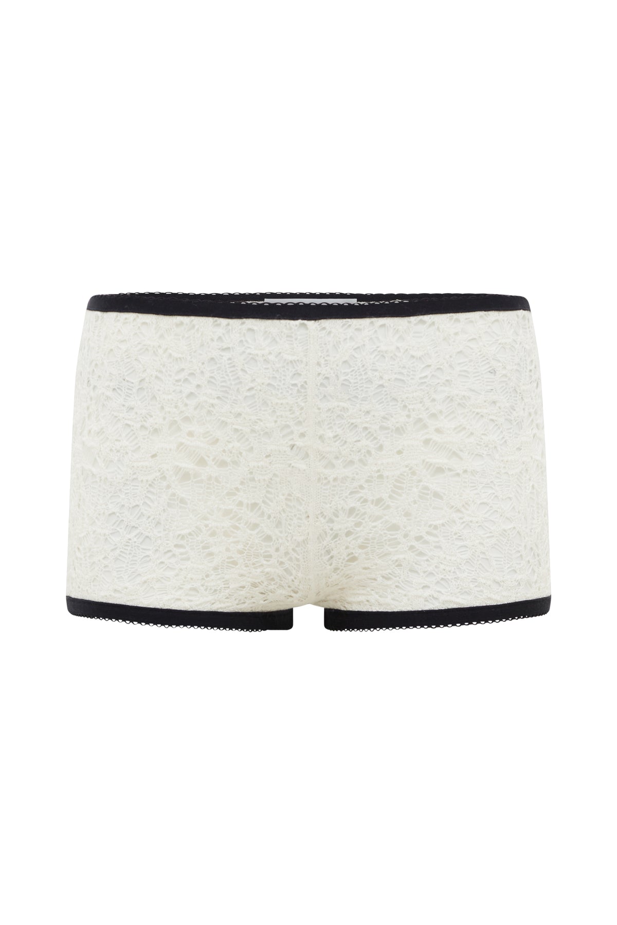 Zuni Hotpant in in Ivory & Navy Antelope Merino Wool & Silk