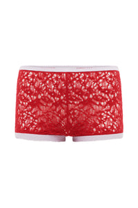 Zuni Hotpant in Scarlet Red & Lilac Merino Wool