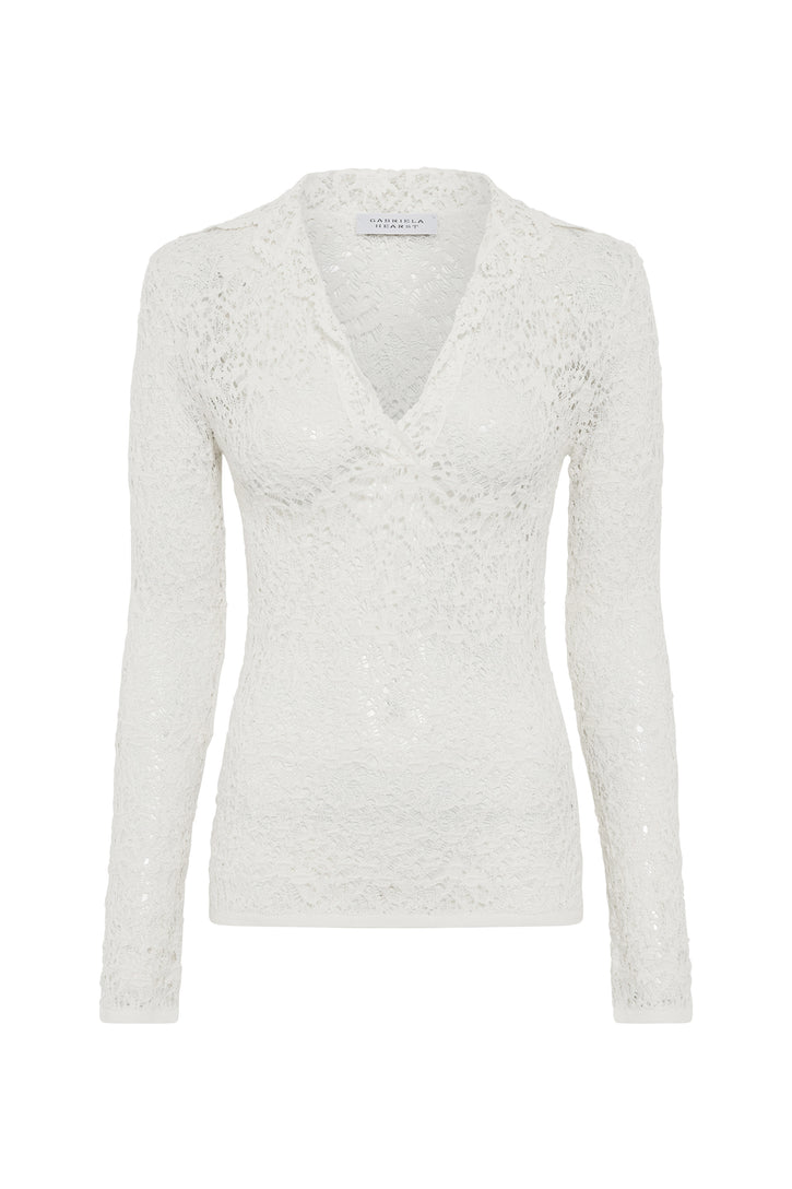 Jord Polo in Ivory Merino Wool Silk
