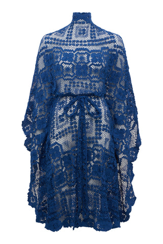 Clarus Dress in Pacific Blue Silk