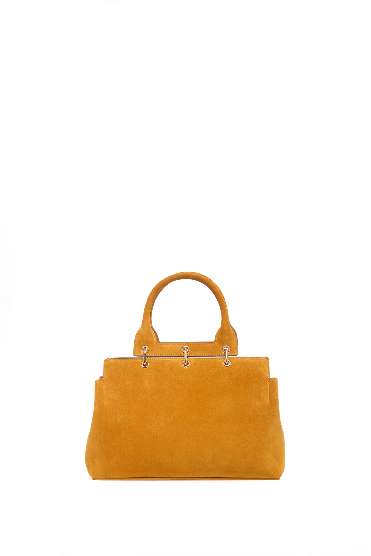 Small Amethyst Tote Bag in Golden Birch Suede