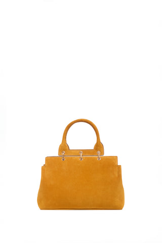 Small Amethyst Tote Bag in Golden Birch Suede