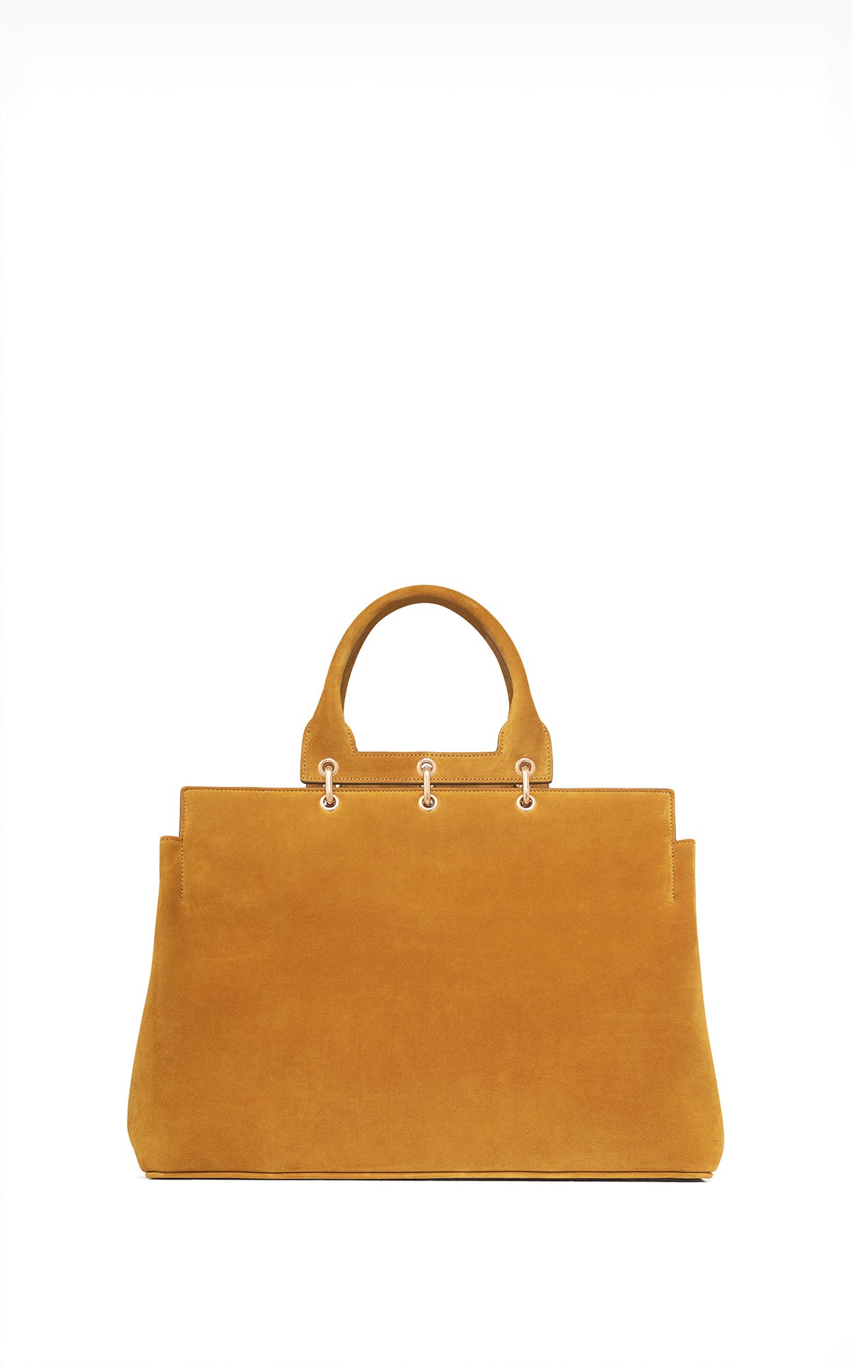 Large Amethyst Tote Bag in Golden Birch Suede
