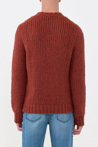 Lawrence Knit Sweater in Burnt Sienna Welfat Cashmere M