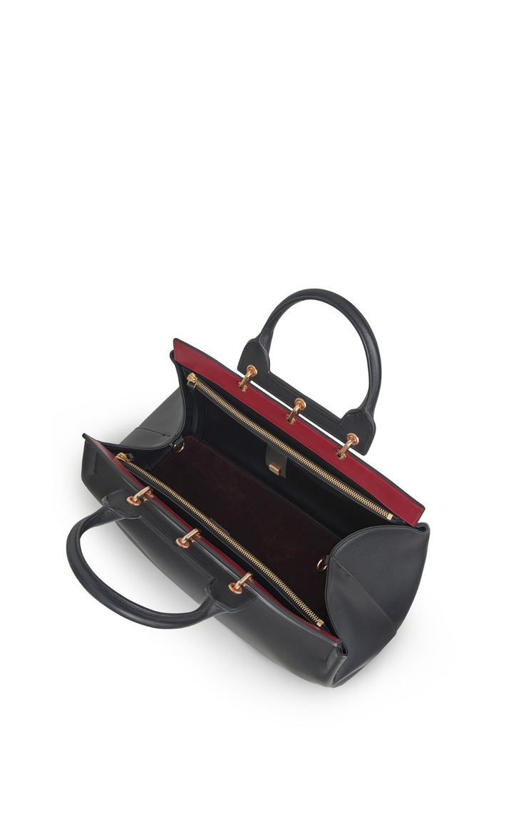 Small Amethyst Bag in Black Nappa Leather