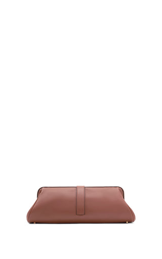 Cognac Nappa Leather Paola Clutch - Back View | Gabriela Hearst